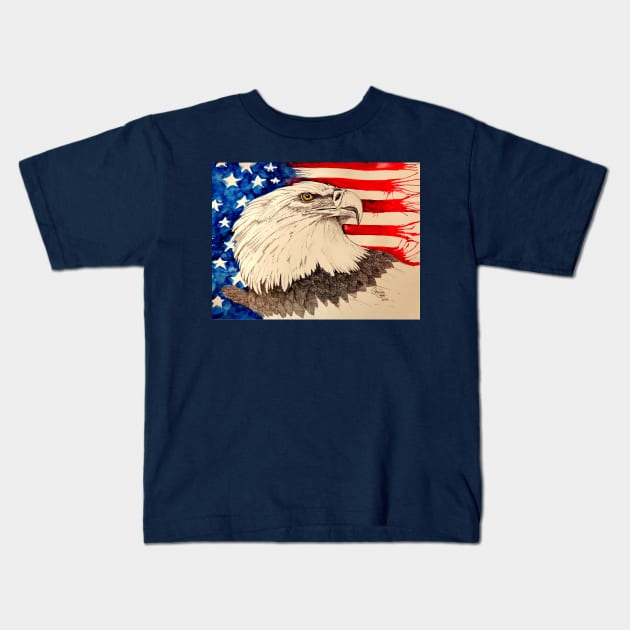 BE AMERICAN Kids T-Shirt by WildThingsTreasures34